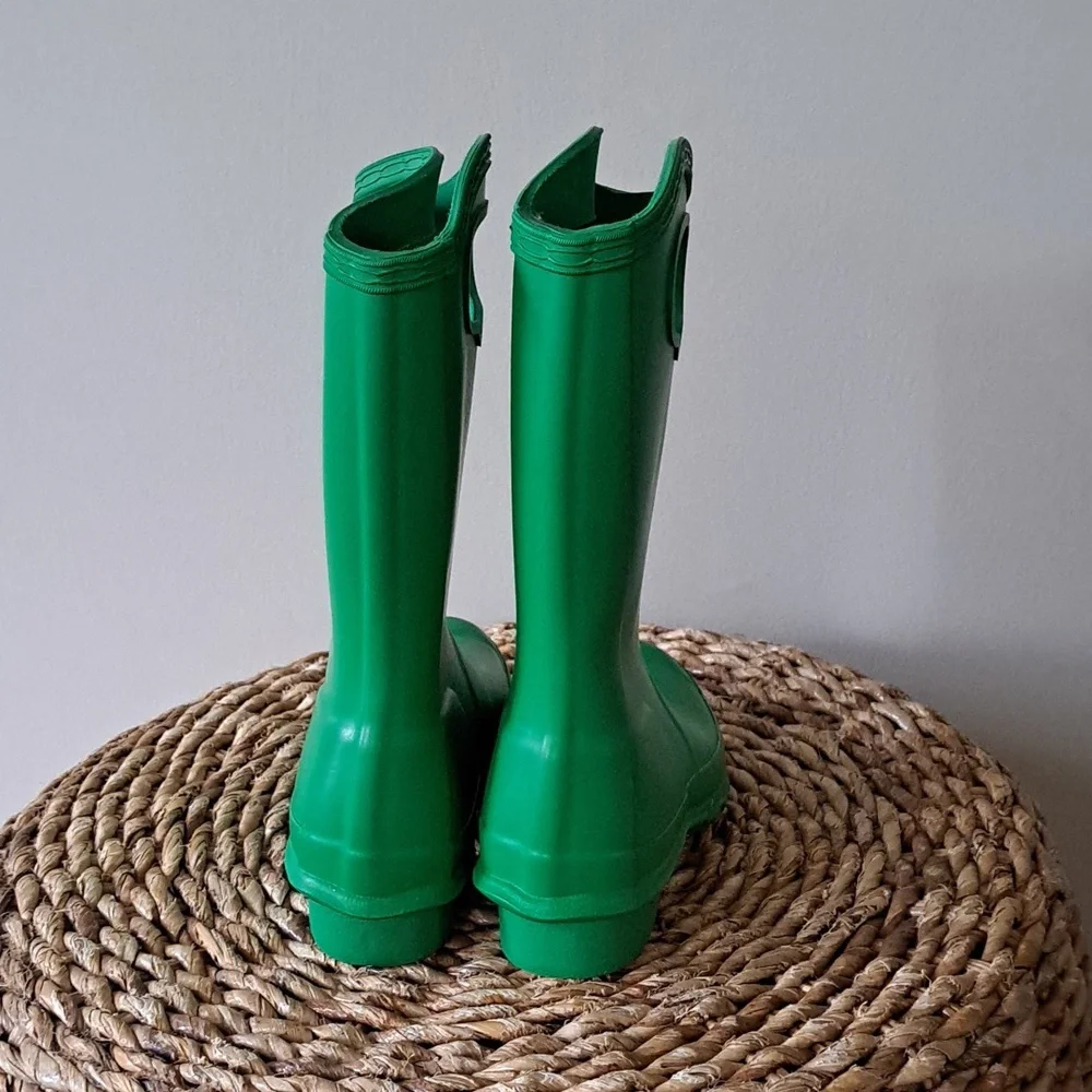 Hunter‎ Youth Classic Grab Handle Wellington Rain/Outdoor Boots Green G1/B13